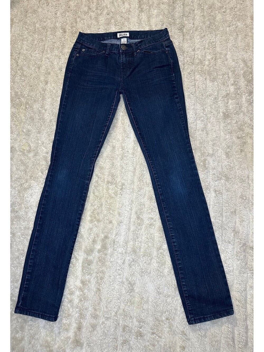 Mudd dark wash low-rise slim straight stretch denim jeans Size 7 Y2K 2000s